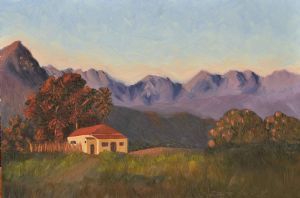 "Sunlit Farmhouse"
