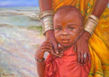 "Mother and Child at the Lake"