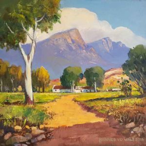 "Farm Cottages with Gravel Road"