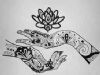 "Hands with Lotus"