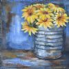 "Old Tin with Daisies"
