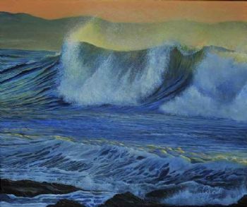 "Breaking Wave at Dawn"