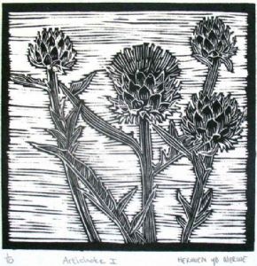 "Artichoke I Black and White"