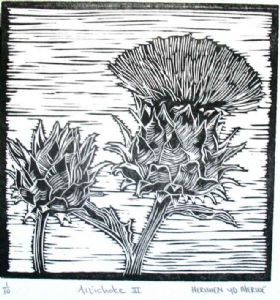 "Artichoke III Black and White"
