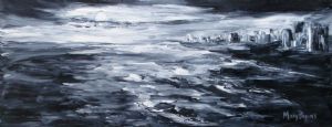 "Moonlit Coastline"