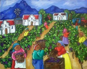 "Cape Vineyard Scene"