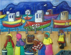 "Cape Harbour Scene"