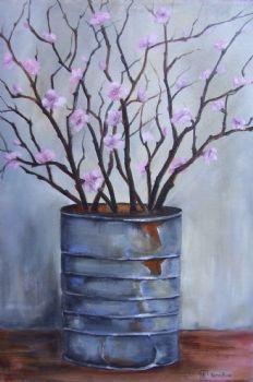 "Spring Blossoms in A Tin"