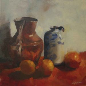 "Copper Jug and Oranges"