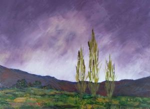 "Purple Sky Poplars"