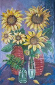 "Sunflower and Vase"