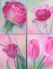 "Four Pink Flowers"