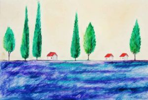 "Lavender Farm Scene"