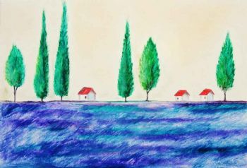 "Lavender Farm Scene"