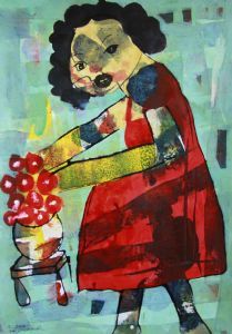 "Lilly With Flowers"