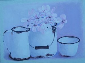 "mixed enamel articles with flowers (2)"