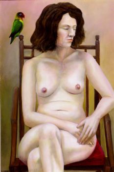 "Woman with Lovebird"