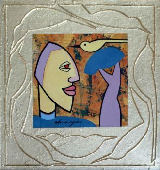 "Bird Man Tree Gold"