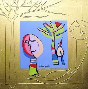 "Man Tree Bird"