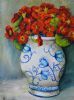 "Antique Vase with Flowers"