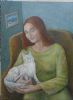 "Girl with Her Cat"