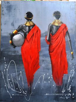 "African Woman Fetching Water"