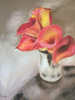 "Arum Lilies in a Vase"