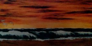 "Waves at Sunset"
