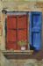 Window with Red Shutters