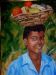 African Lady With Fruit Basket