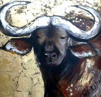 "Buffalo with Gold Leaf"