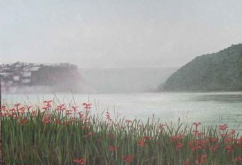 "Knysna Heads with Chasmanthe"
