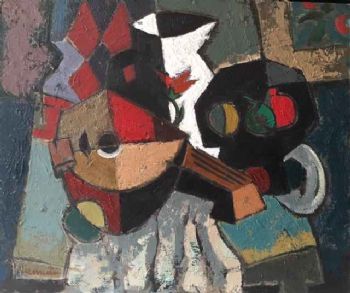"Still Life with Musical Instrument"