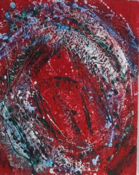"Encaustic Abstract Oyster"