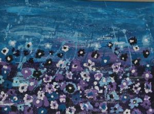 "Encaustic Abstact Flowers"