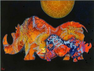 "Red Rhinos at Sundown"