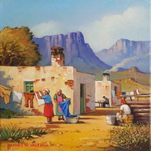 "Washing Day under the Mountain"