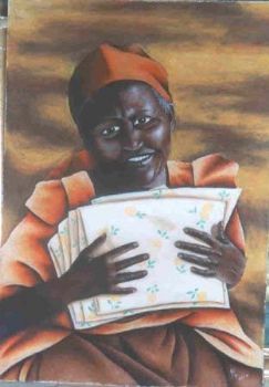 "Lady with gift"