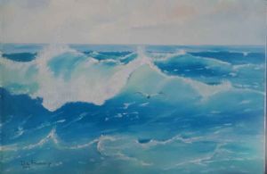 "Sun and Saffire on the Sea"