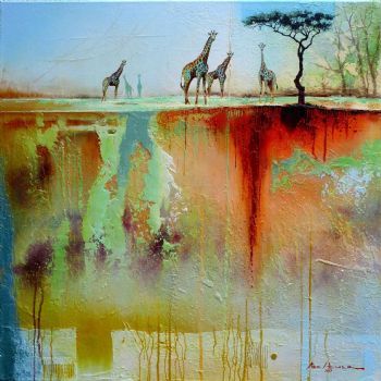 "Giraffe Earth and Fields"