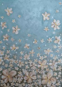 "Abstract Impasto Flowers "