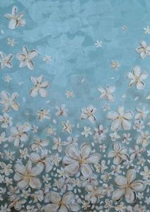 "Abstract Impasto Flowers "