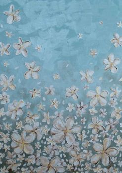 "Abstract Impasto Flowers "