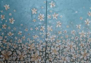 "Abstract Impasto Flowers "