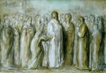 "Christ and the Bleeding Woman"