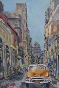 "Havana, Cuba. Orange Car"
