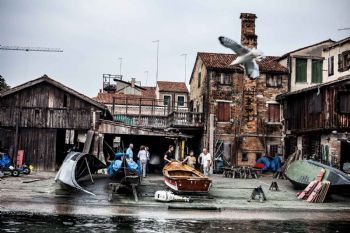 "Venice, Fixing the Boats 2016"