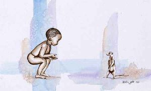 "Child and Meerkat"