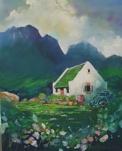 "Cottage and Mountain View"