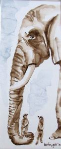 "Elephant and Meerkats"